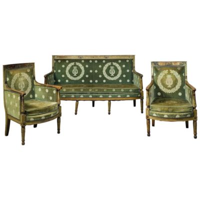 French 19th Century Empire Three-Piece Seating Group
