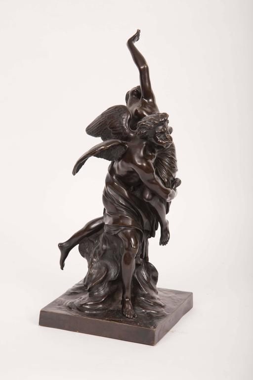 French Bronze Figural Group of Boreas and Oreithyia