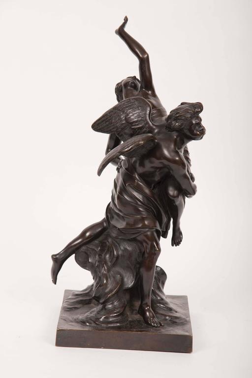 French Bronze Figural Group of Boreas and Oreithyia