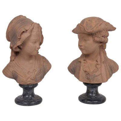Pair of 19th Century French Terracotta Busts