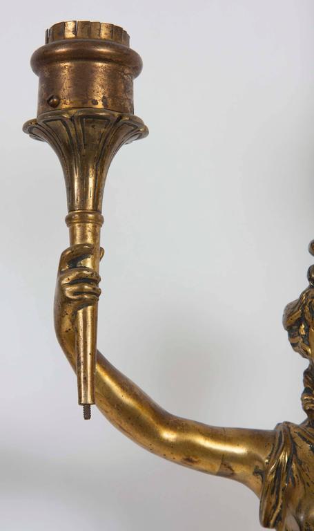 Pair of 19th Century Gilt Bronze Sconces