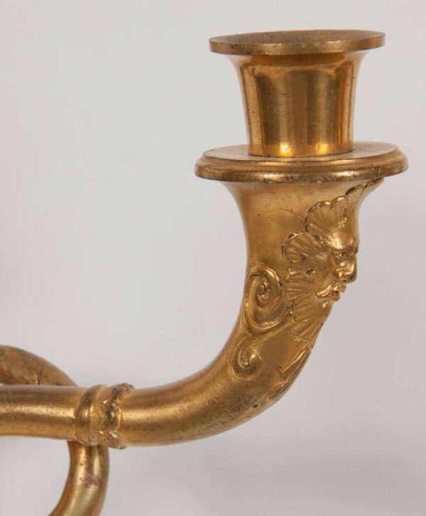 Pair of French 19th Century Gilt Bronze Wall Lights
