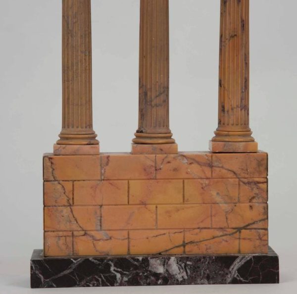 Italian Grand Tour Sienna Marble Model of the Temple of Castor and Pollux