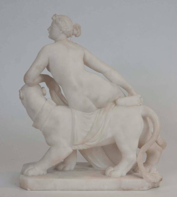 Marble Sculpture of Ariadne Seated on a Panther