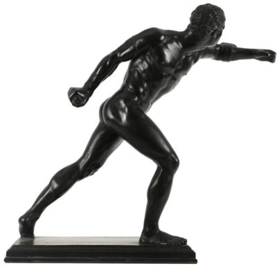 19th Century Large Bronze Sculpture of Ancient Greek Athlete