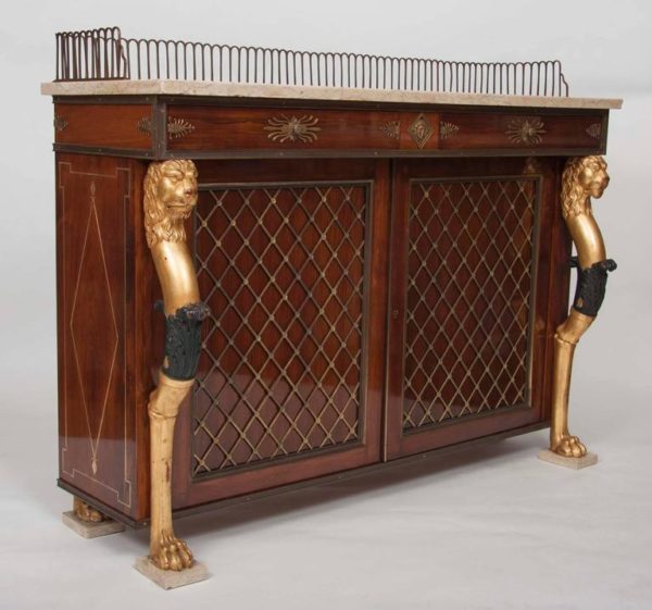 Regency Style Rosewood Cabinet